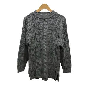 Pringle Cable Knit Cotton Grey Sweater